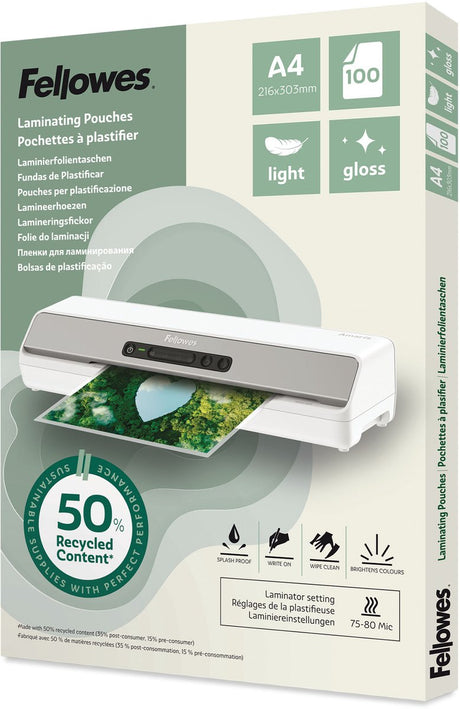 Fellowes lamineerhoezen 100142987 transparant a4