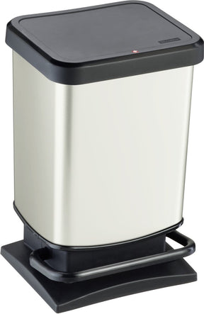 Rotho paso pedaalemmer - prullenbak 20l - bpa vrij - wit metallic