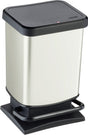 Rotho paso pedaalemmer - prullenbak 20l - bpa vrij - wit metallic