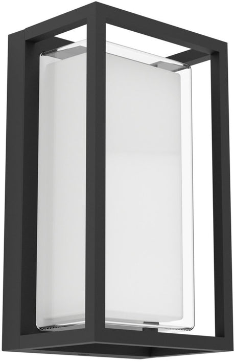 Eglo genovese wandlamp buiten - 24 cm - zwart helder - instelbaar wit licht (warm, neutraal en daglicht)