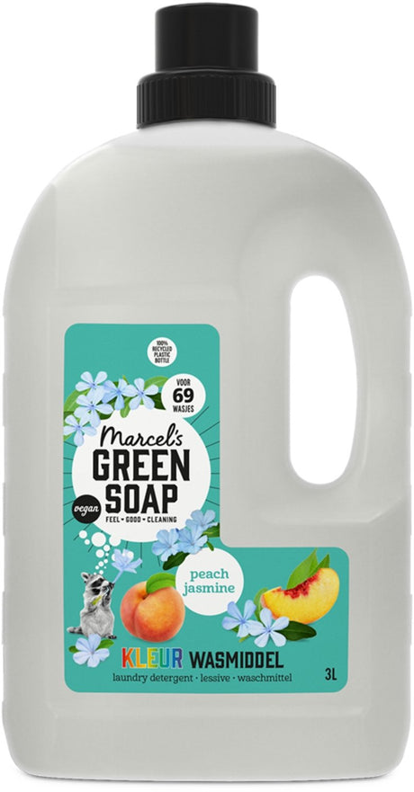 Marcel's green soap kleur wasmiddel - grootverpakking - perzik jasmijn - 3l - 69 wasbeurten