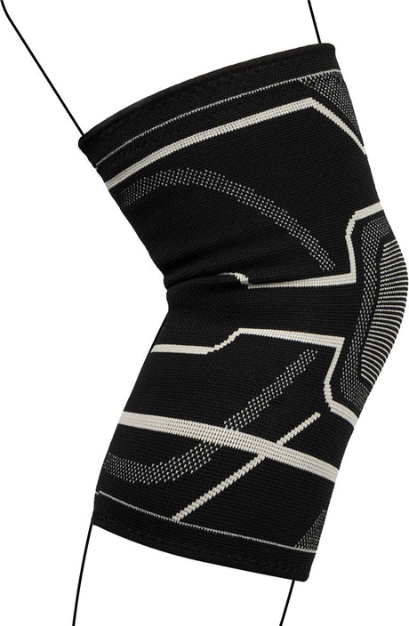Avento knie bandage - compressie - zwart zilvergrijs - maat s m