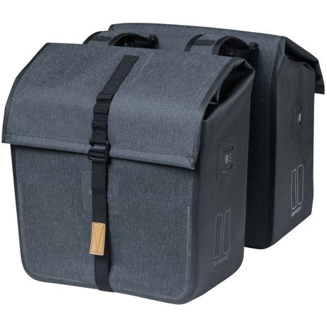 Basil Urban Dry Dubbele Fietstas - Grijs, 50L