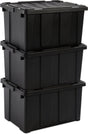 Iris powerbox robuust opbergbox - 68l - 100% recycled kunststof - zwart - set van 3