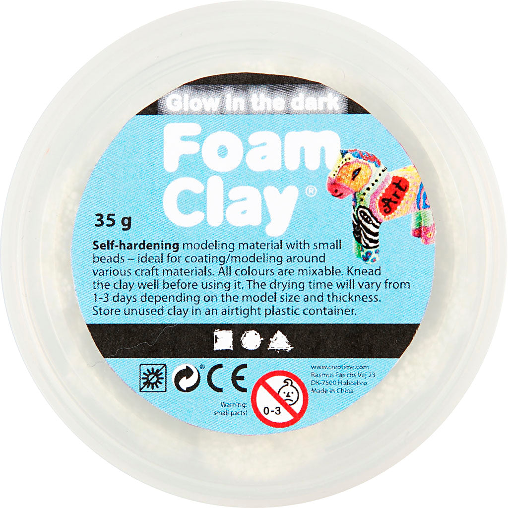 Creativ company foam clay glow in the dark - 35gr.