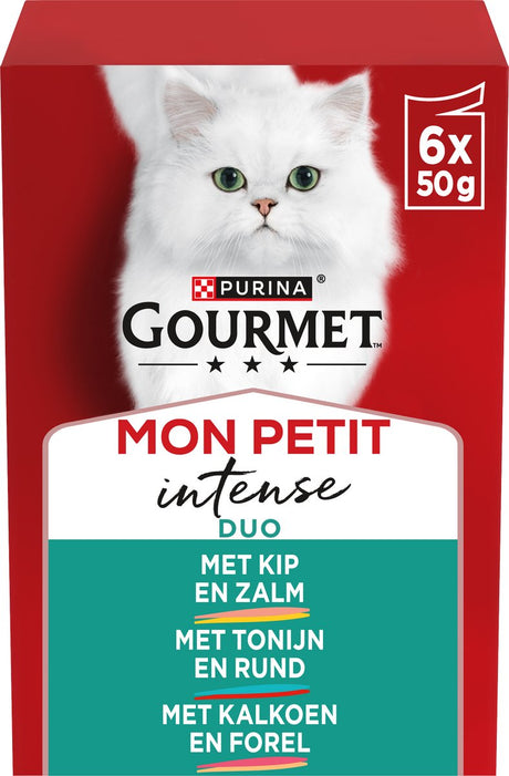Gourmet mon petit intense - kattenvoer natvoer - vis vlees - 48 x 50 g