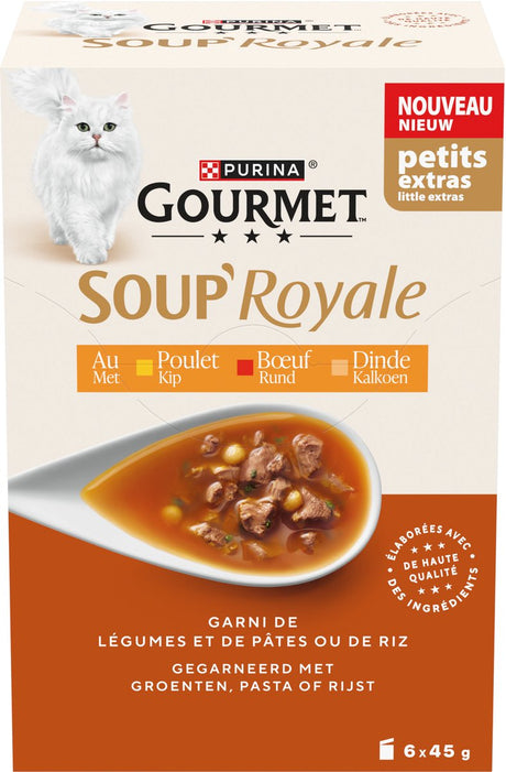 Gourmet kattenvoer nat soup royale - rund - 4 x 6x45g
