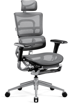 Diablo chairs - bureaustoel v-master - ergonomische bureaustoel verstelbaar - zwart grijs