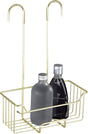 Wenko doucherek milo rvs mat goud 25x36cm - zonder boren - doucherekje hangend - douchemand - douchecaddy ophangbaar