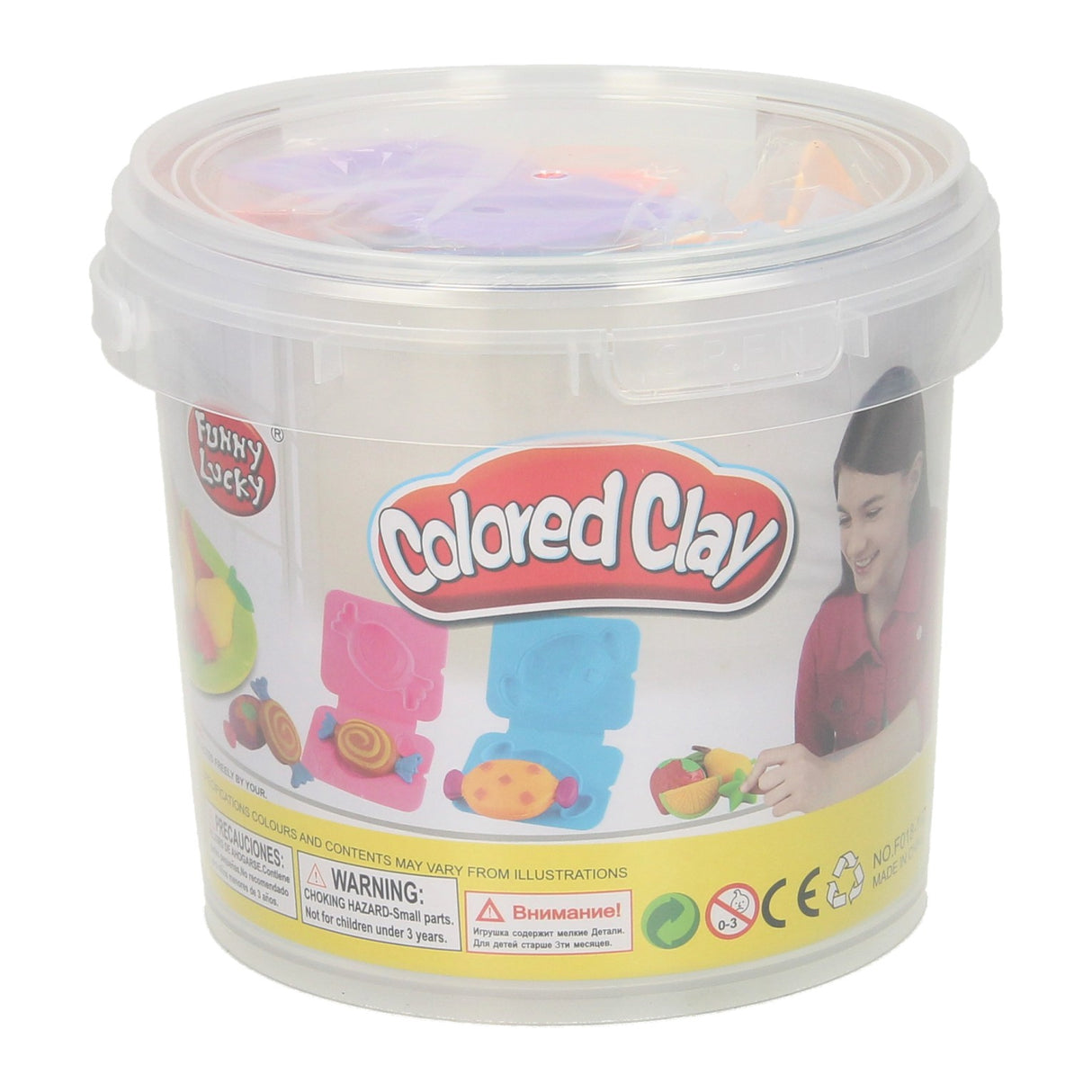 Kleiset in opbergbox fruit - 24 kleuren klei