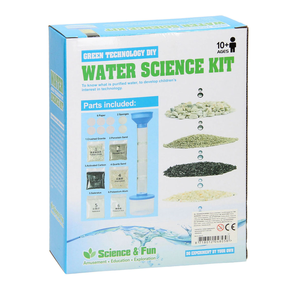 Set di esperimenti sul kit di scienze dell'acqua