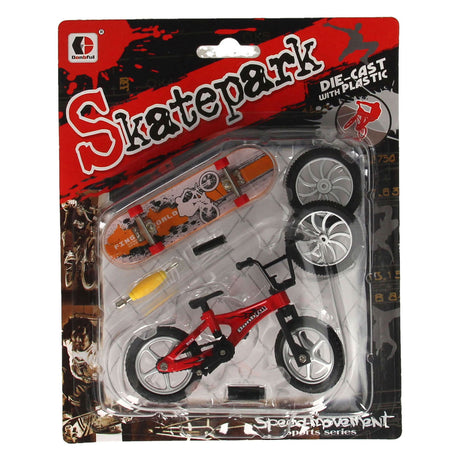 Vinger stuntfiets met accessoires