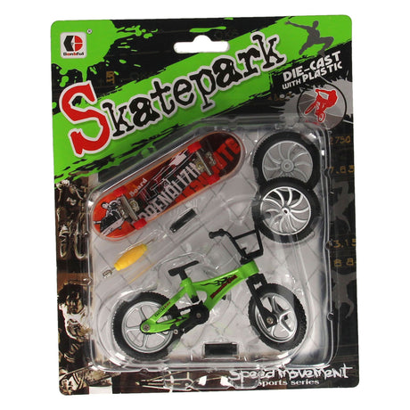 Vinger stuntfiets met accessoires