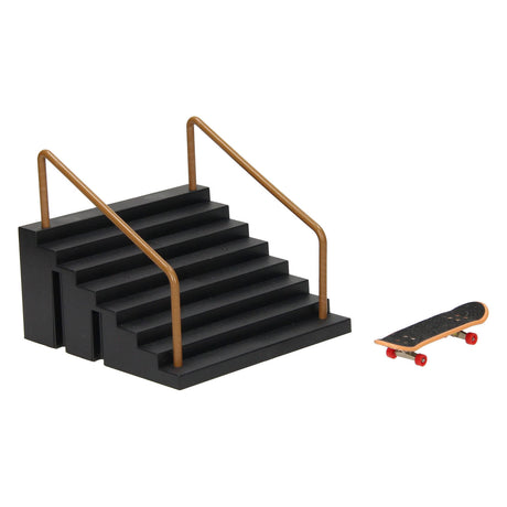 Vinger skateboard met stunttrap