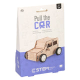 Wooden building kit Pull string car