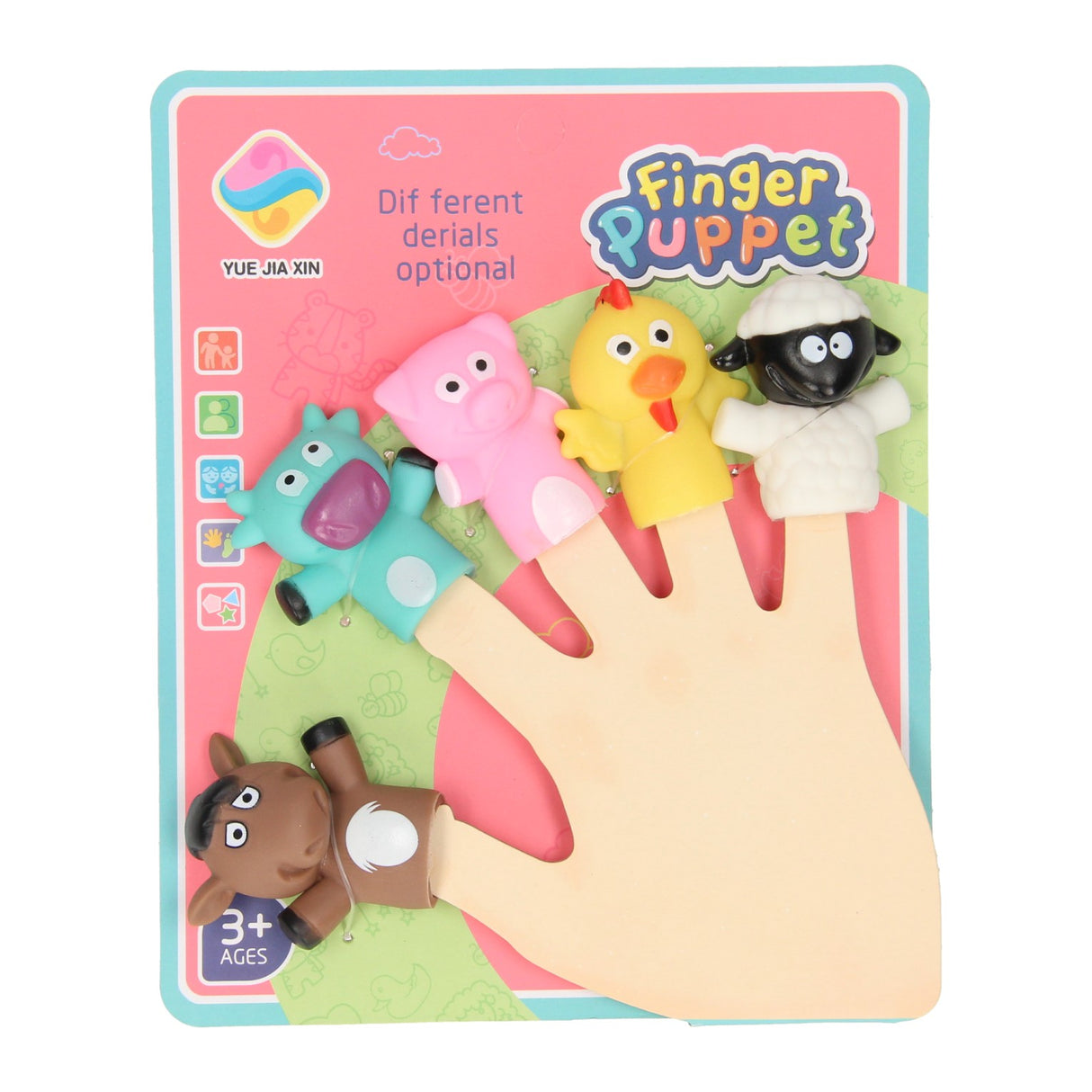 Finger Puppets Země zvířata, 5st.