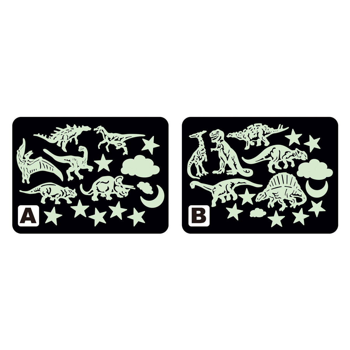 Glow in the dark dino's, 16dlg.