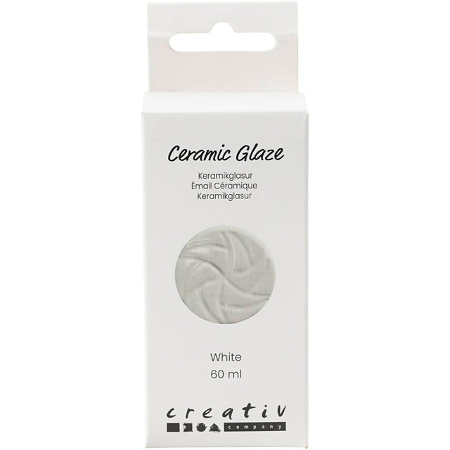 Creativ company keramiek glazuur 984-1101 c dekkend wit - 60ml