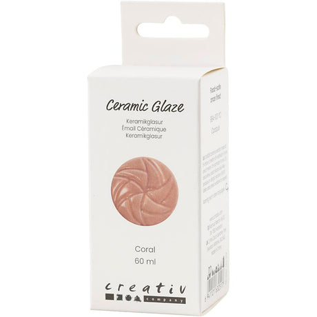 Creativ company keramiek glazuur 984-1101 c dekkend coral - 60ml