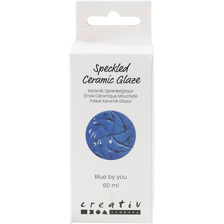 Creativ company gespikkeld keramiek glazuur 999-1060 c dekkend blue by you - 60ml