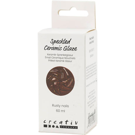 Creativ company gespikkeld keramiek glazuur 999-1060 c dekkend rusty nail - 60ml