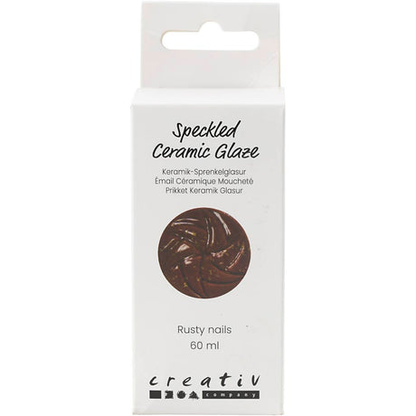 Creativ company gespikkeld keramiek glazuur 999-1060 c dekkend rusty nail - 60ml