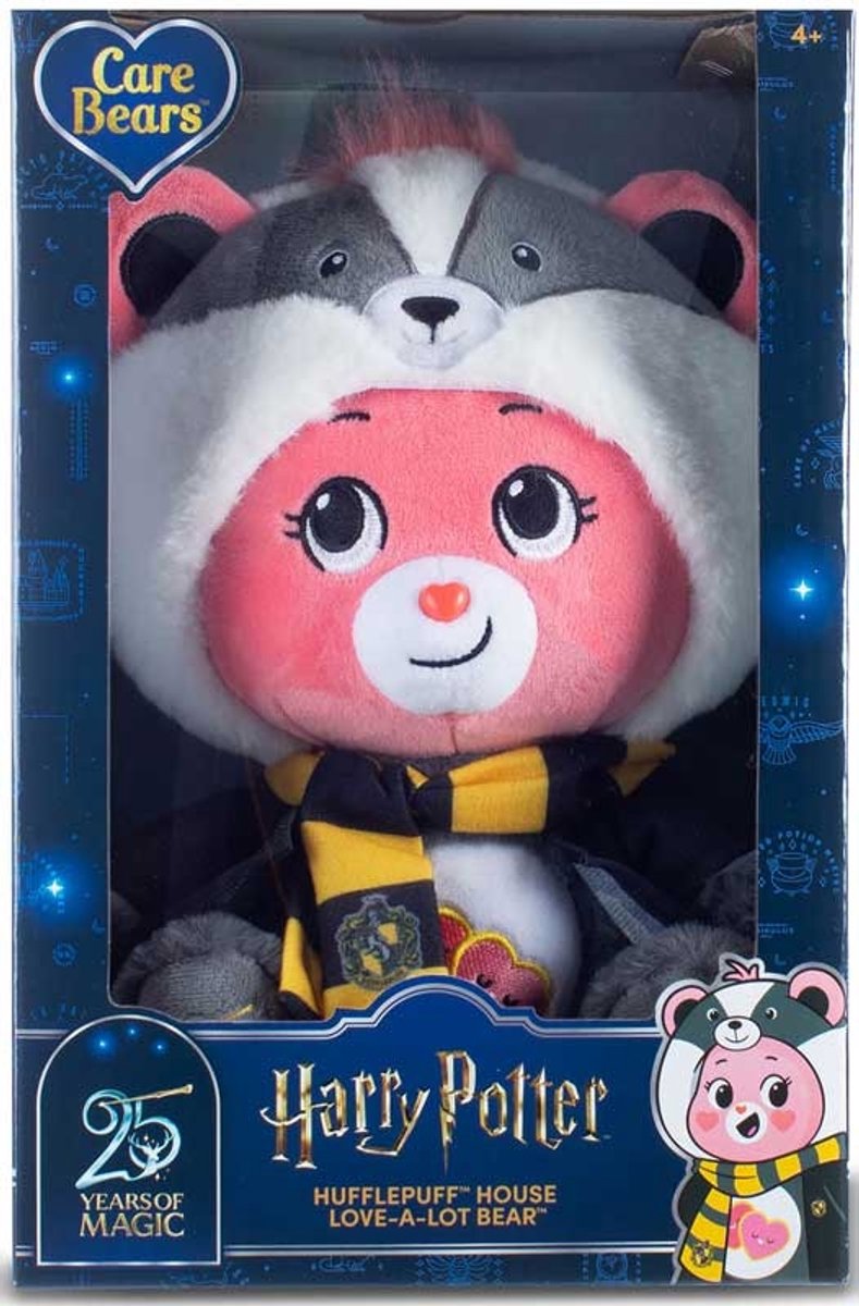 Harry potter pluche knuffel 30cm - care bears x - magic - hufflepuff.