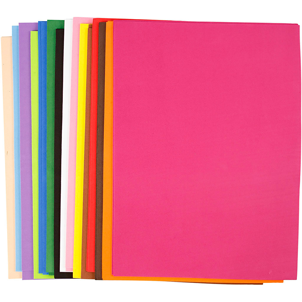 Creativ company http: www.cchobby.nl foam-vellen-a3-vel-297x420-mm-dikte-2-mm-diverse-kleuren-30-div-vellen-1-doos