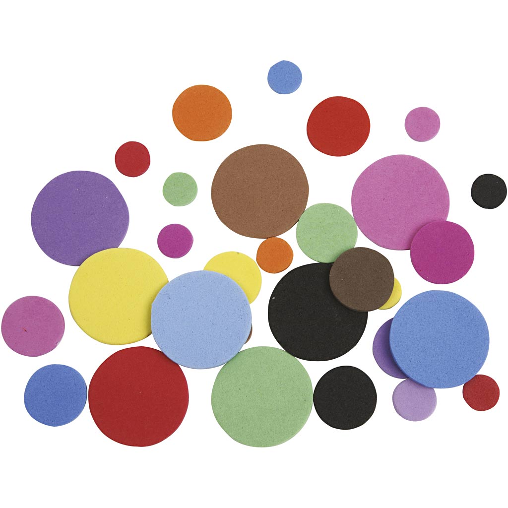 Creativ company http: www.cchobby.nl eva-foam-cirkels-d-12-20-32-mm-diverse-kleuren-2120-div-1-doos