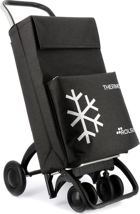 Rolser boodschappentrolley thermo tweed met roterende voorwielen - 4.2 tour - zwart