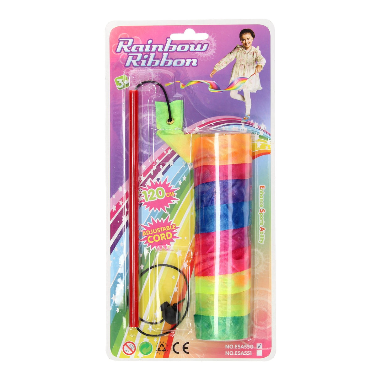 Rainbow dance ribbon, 1.2mtr