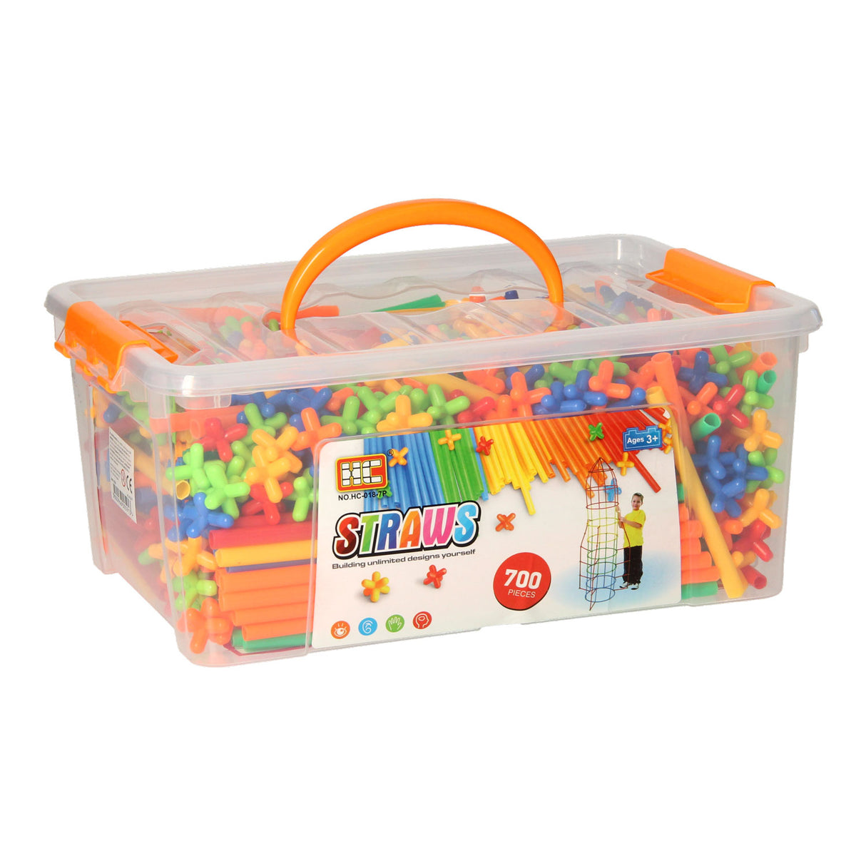Bouwrietjes in opbergbox, 700dlg.