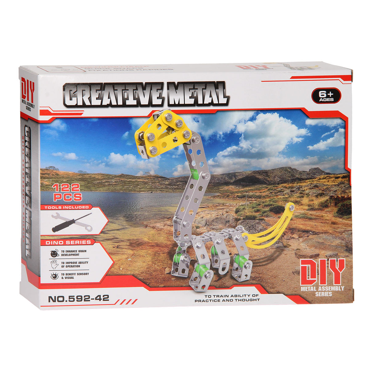 Construction set metal Dino, 122 dlg.