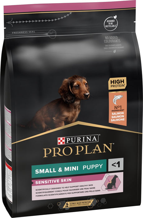 Pro plan dog puppy small mini breed sensitive skin - hondenvoer - zalm 3 kg