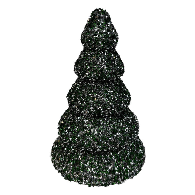 Mansion atmosphere beeld kerstboom glas groen ø11x20cm