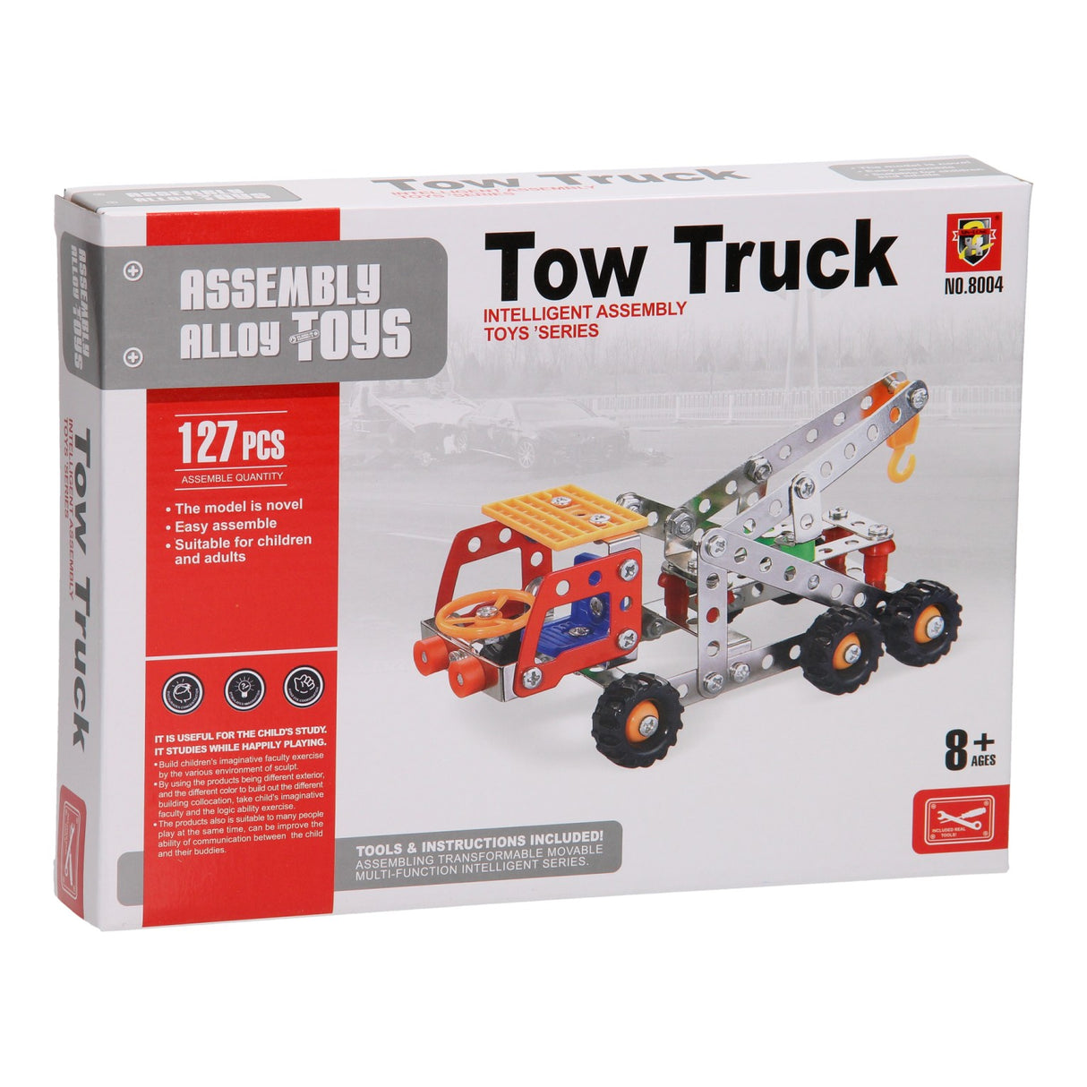 Construction Set Metal Tow Truck, 127dlg.