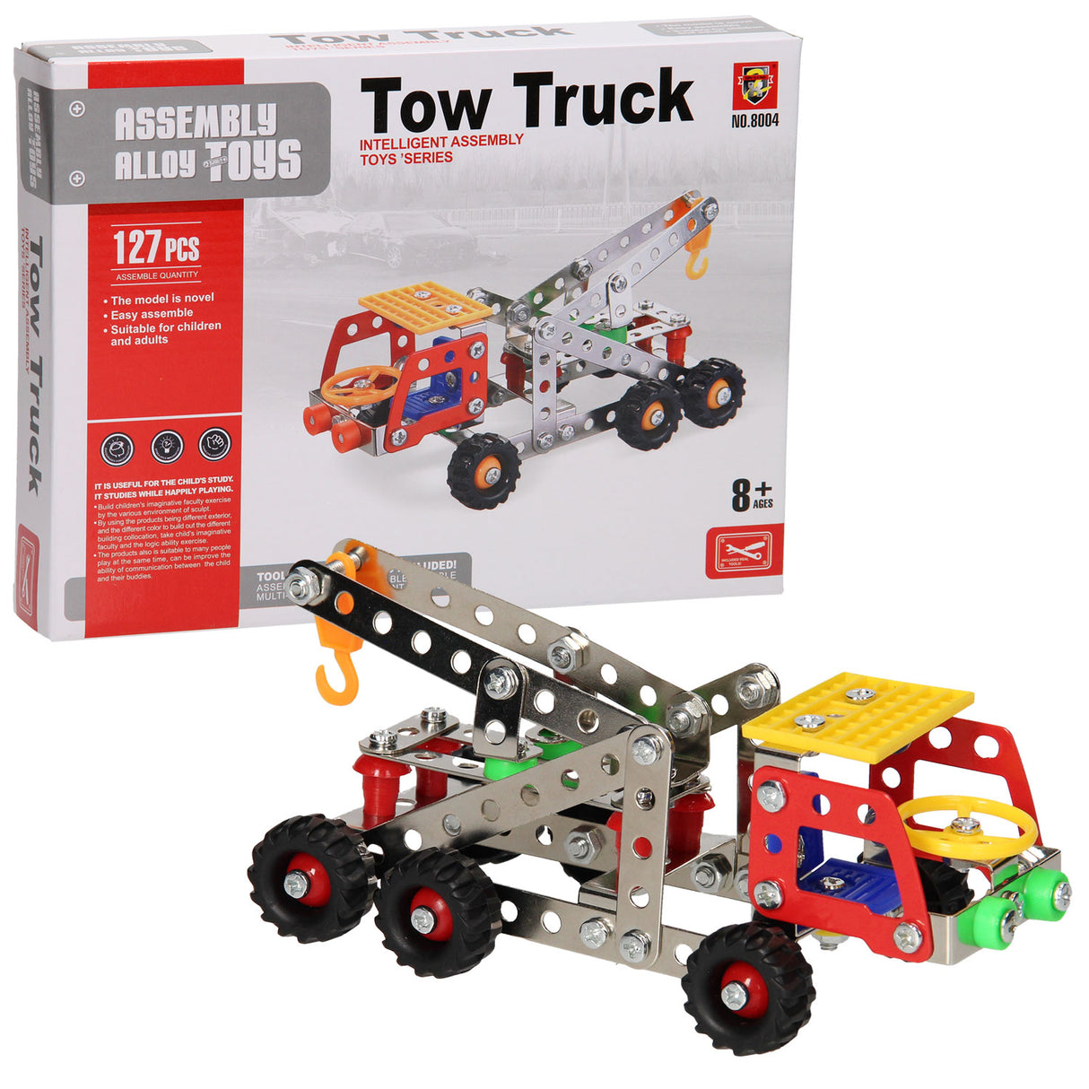 Construction Set Metal Tow Truck, 127dlg.