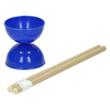 Gekleurde diabolo met stokken