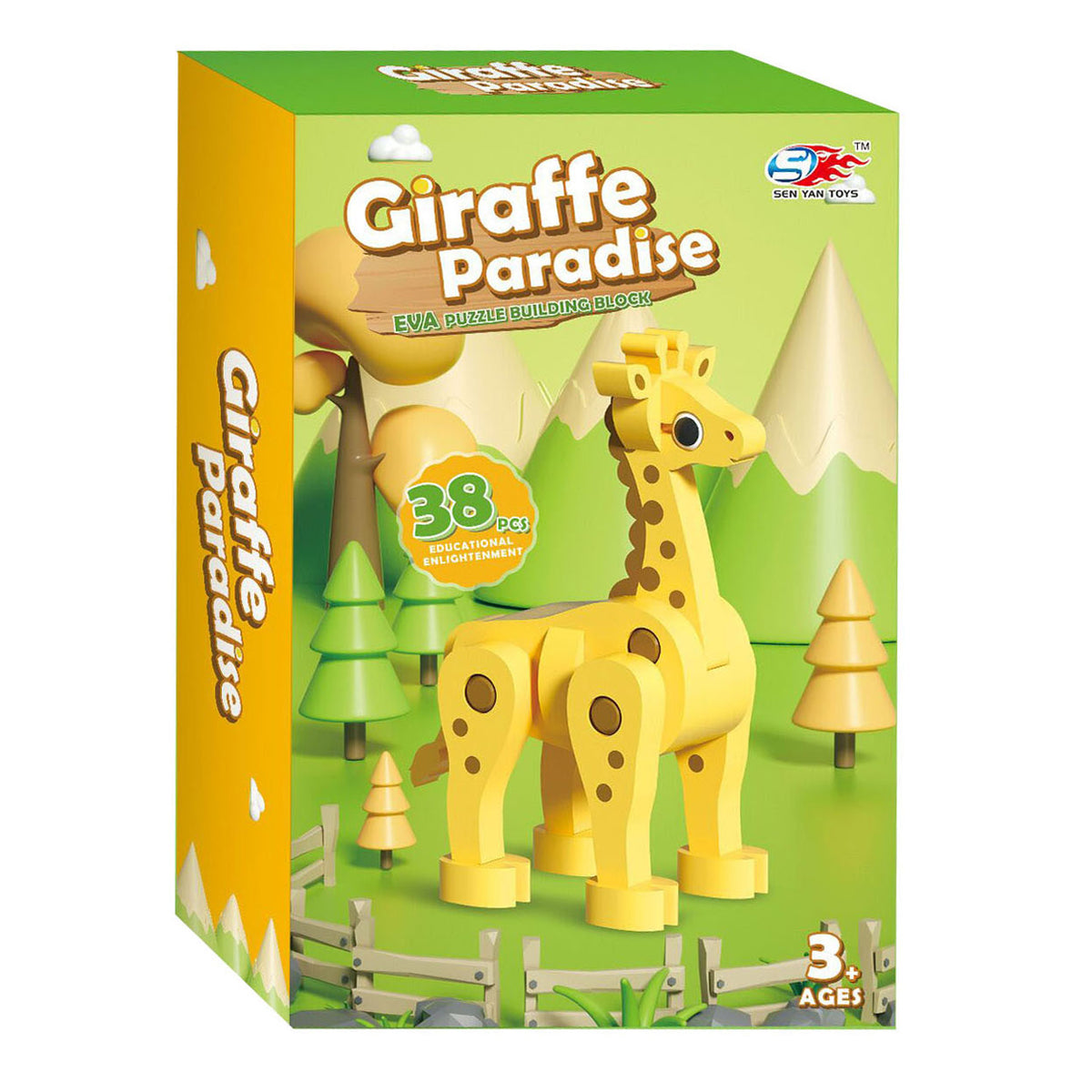 Lobbes speelgoed bv foam bouwset 3d giraffe