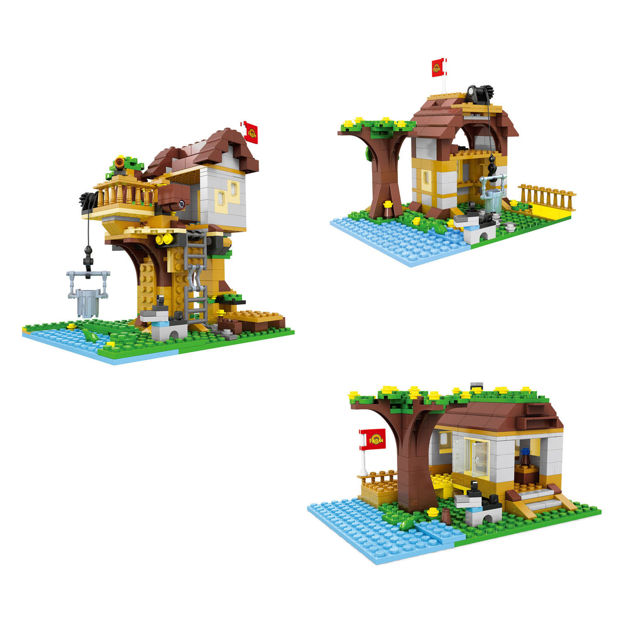 Bouwset 3in1 (boom) huis - 384dlg.