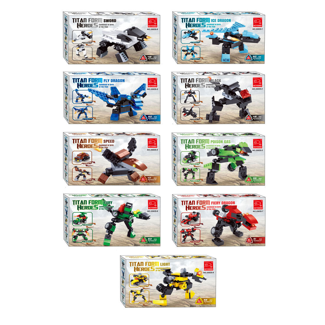 Gradbeni bloki Titans Robot Building Set 3 v 1