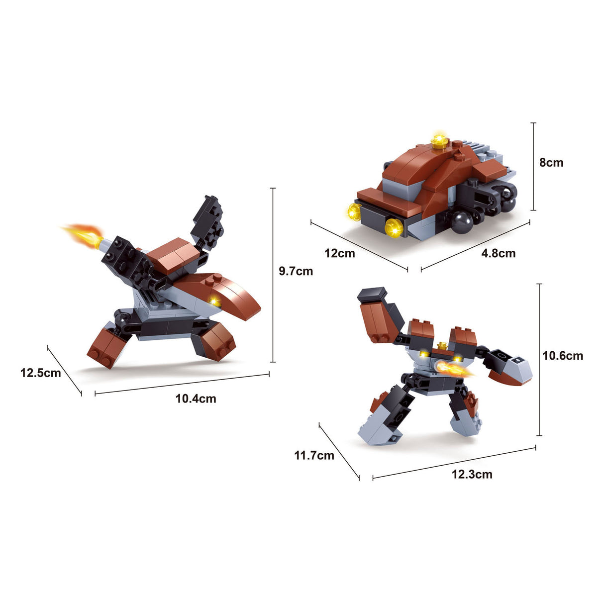 Stavební bloky robotů Titans Robot Set 3 in 1