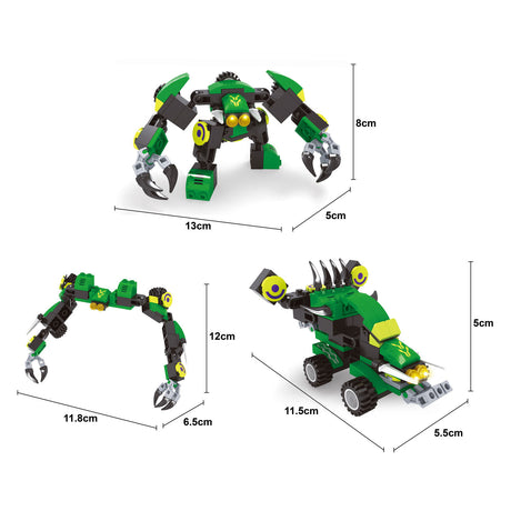 Lobbes speelgoed bv lobbes bouwset titan transformeer robot groen 76-delig speelgoed.