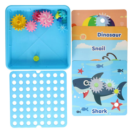 Lobbes speelgoed bv tandwielenset blauw, 20dlg.