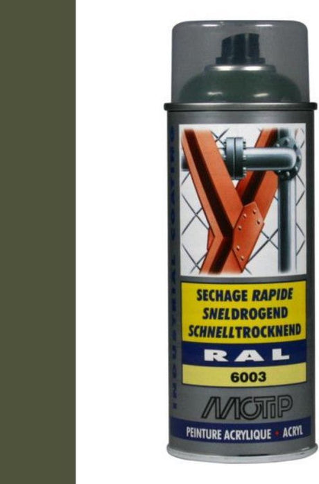Motip industrial acryllak hoogglans ral 6003 olijfgroen - 400 ml