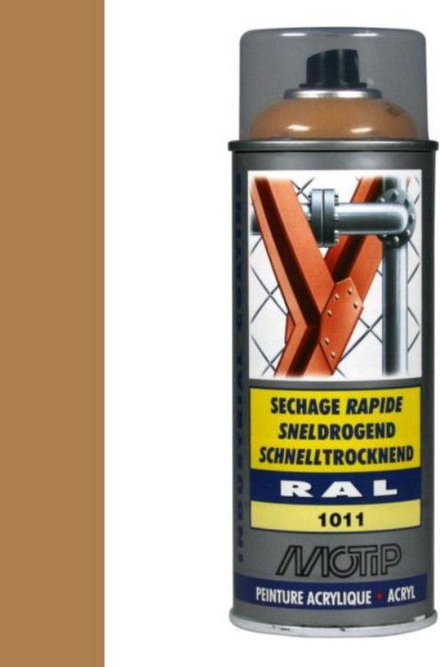 Motip industrial acryllak hoogglans ral 1011 beige-bruin - 400 ml