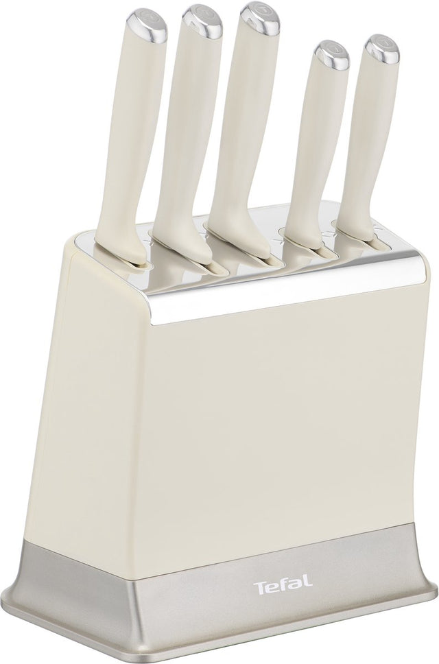 Tefal eversharp k2979644 - 5-delige messenset - messenblok met geïntegreerde slijper