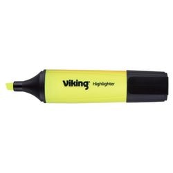 Tekstmarker viking hc1-5 geel schuine punt
