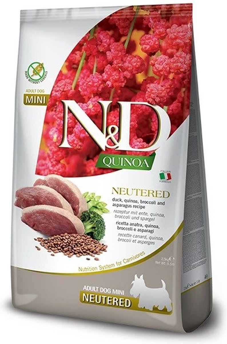 Farmina voer n d volwassen eend broccoli 2,5 kg
