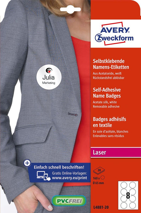 Avery zelfklevende etiketten wit 160 stuks